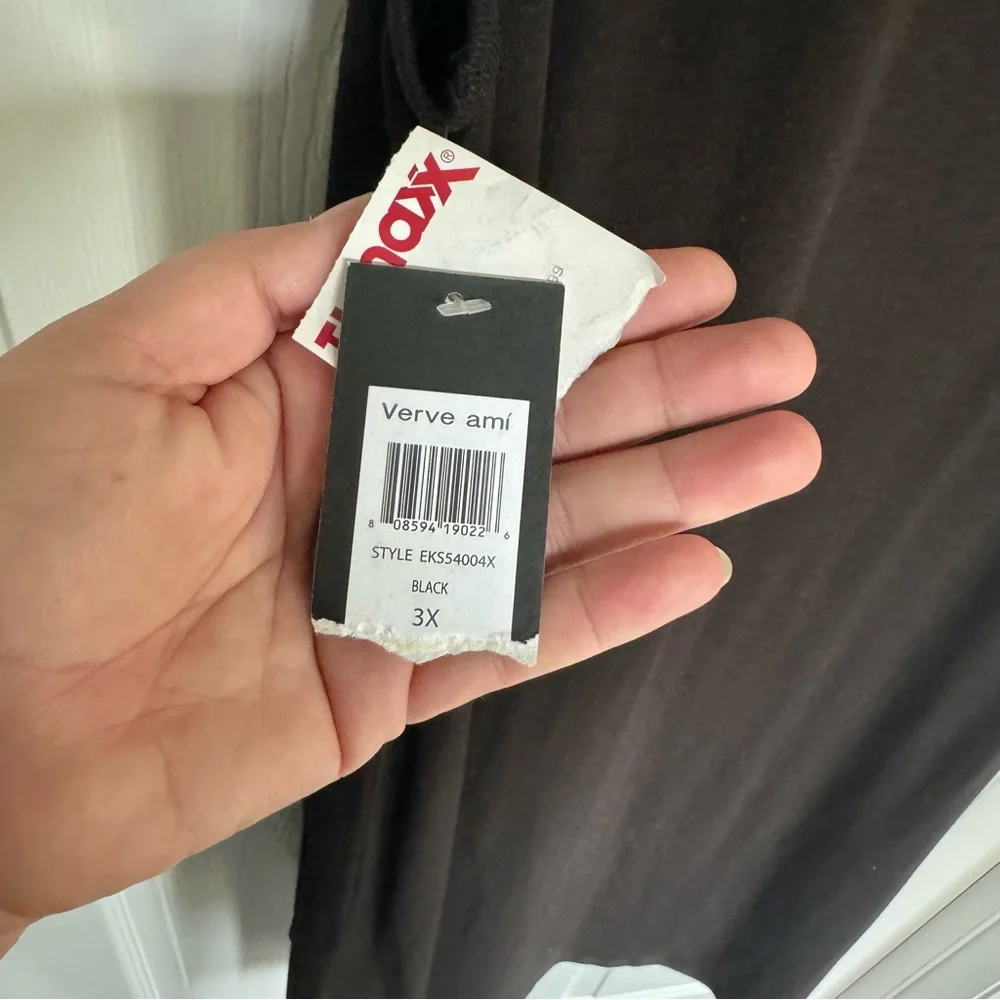 Verve Ami Sleeveless Long Open Cardigan, Black, SIZE 3X, NWT - Picture 3 of 8